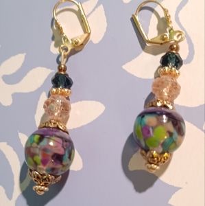 Stunning lampwork earrings